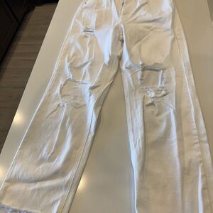 Wild Fable White Distressed Women Straight Jeans